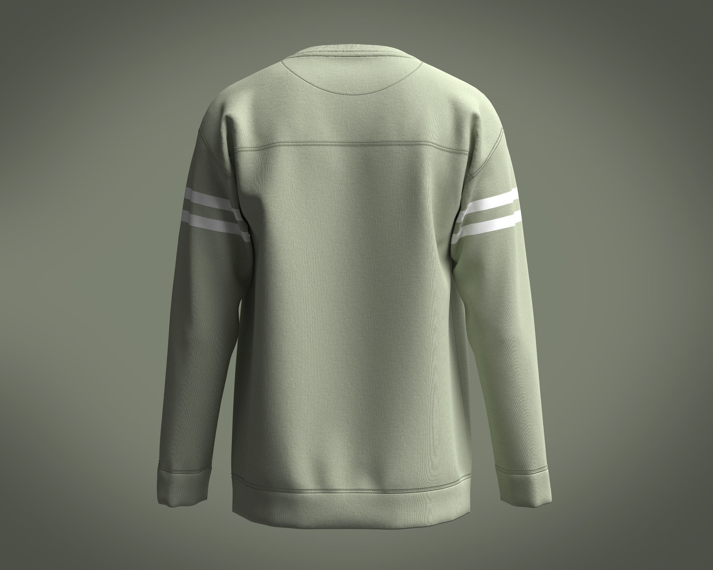 Sweatshirt Green California 3D model_3