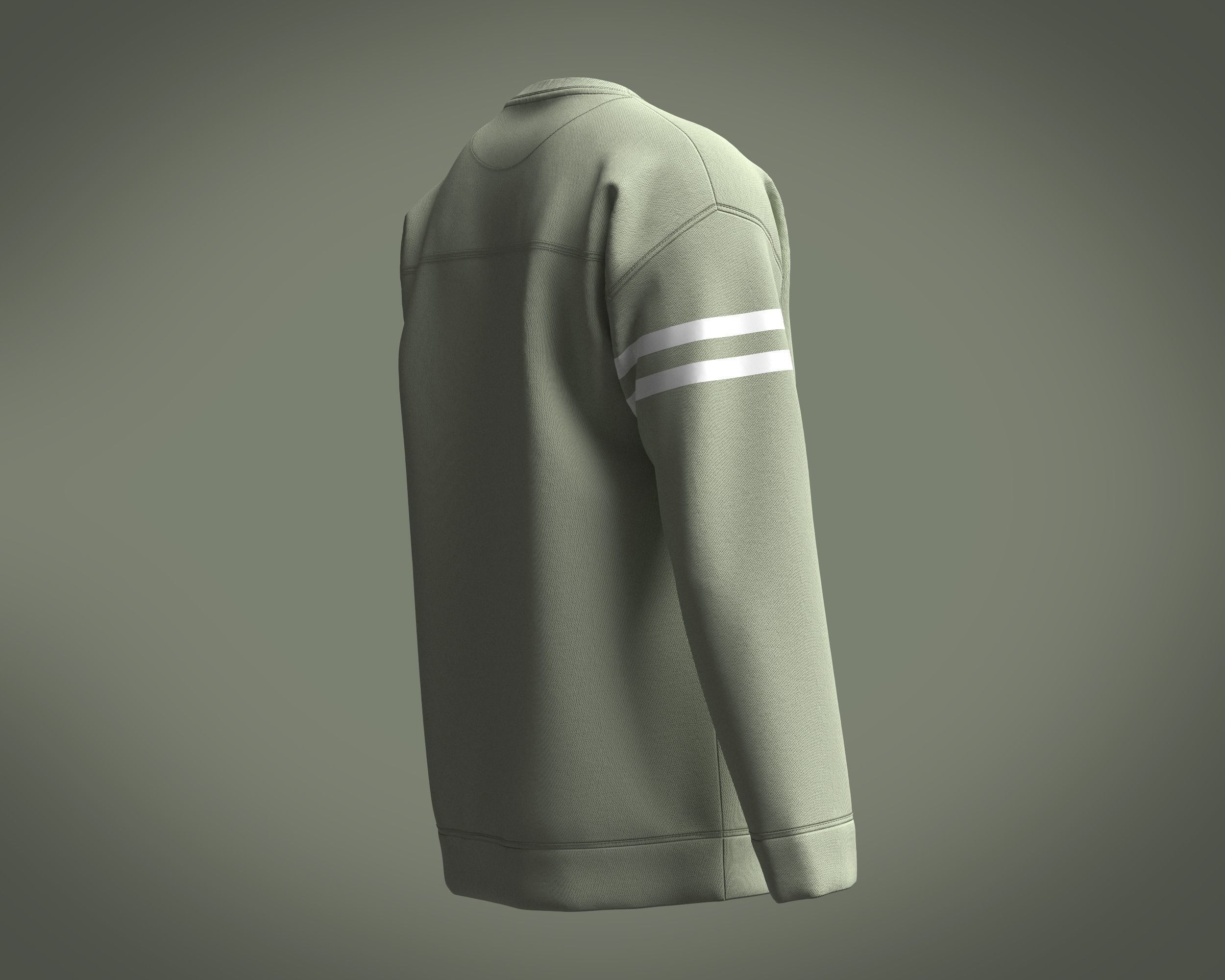 Sweatshirt Green California 3D model_2