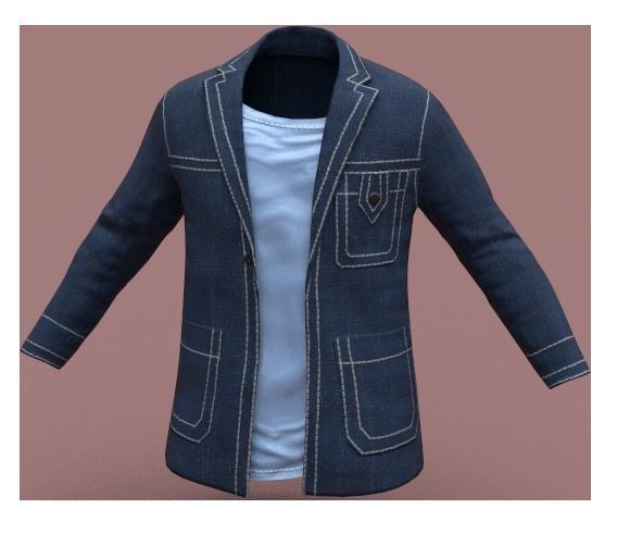 Gameready jacket coat pack Low-poly 3D model_3