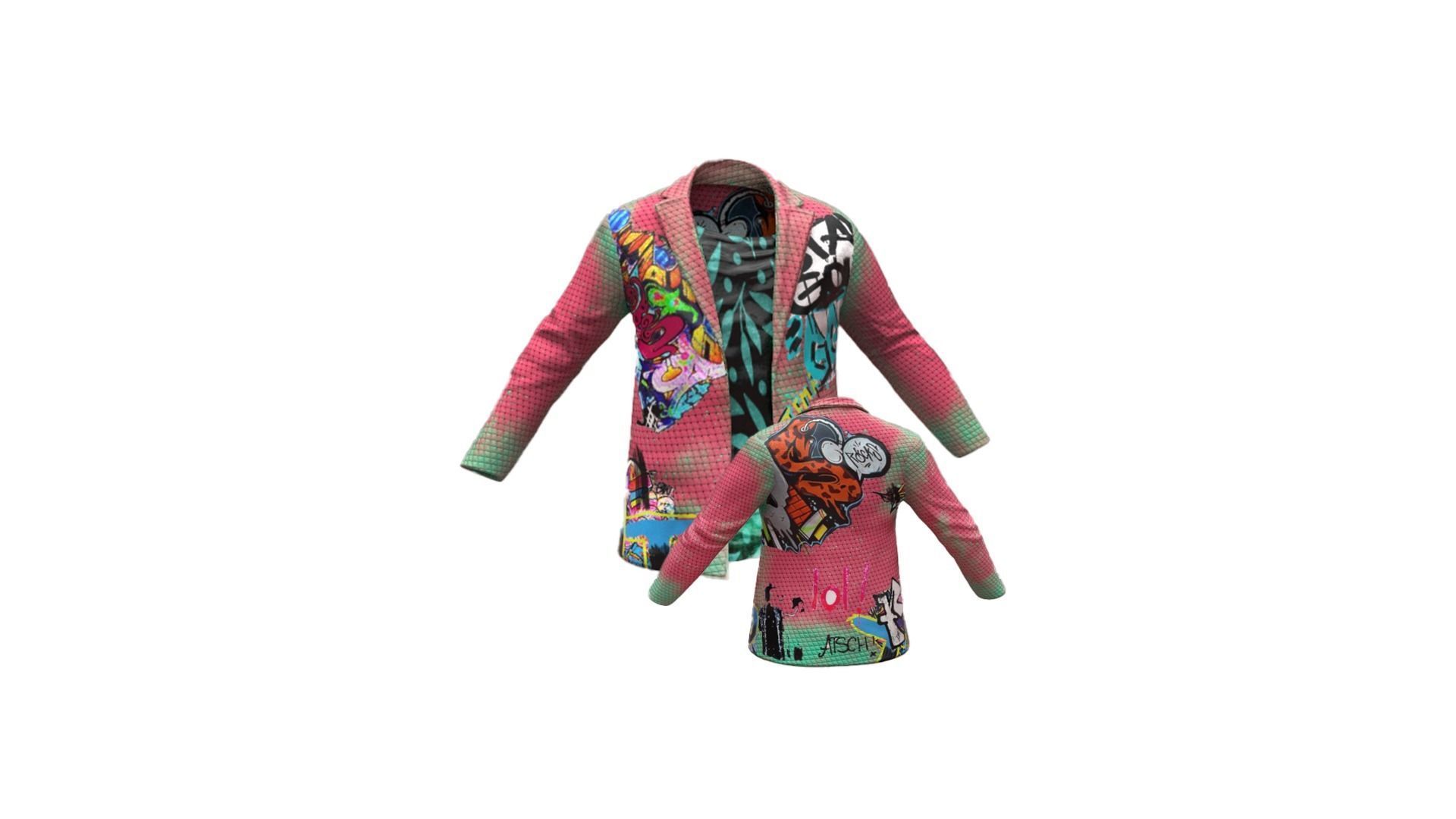 Gameready jacket coat pack Low-poly 3D model_1