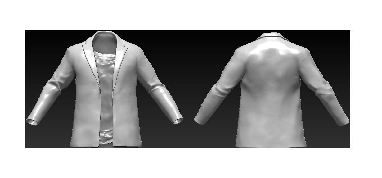 Gameready jacket coat pack Low-poly 3D model_5