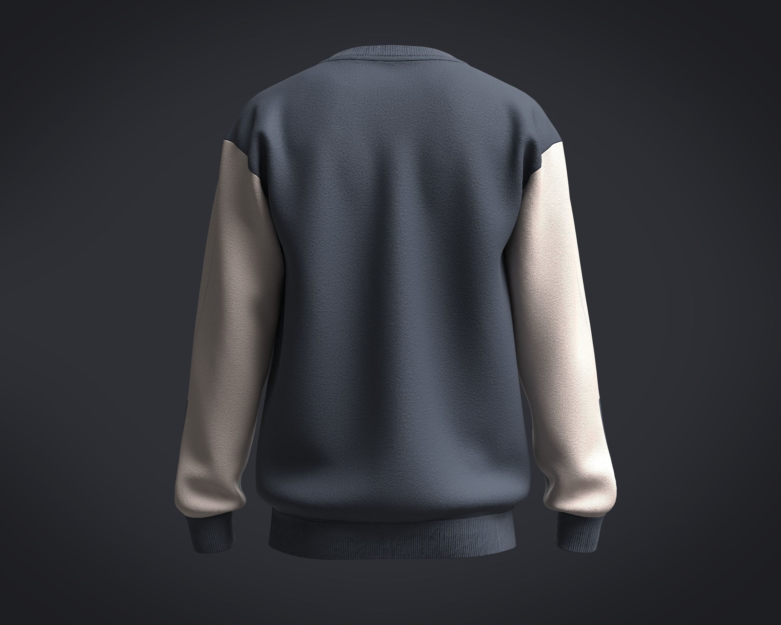 Sweatshirt Grey Happiness 3D model_3