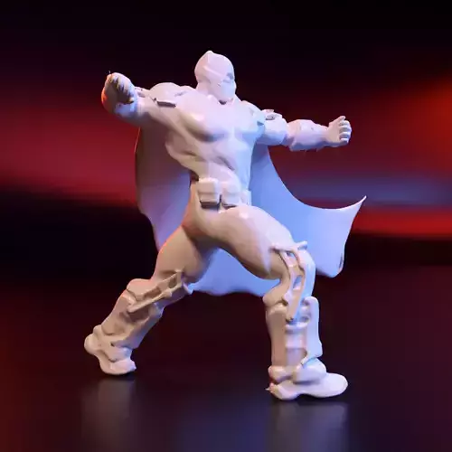 Batman stl statue with cape and cape