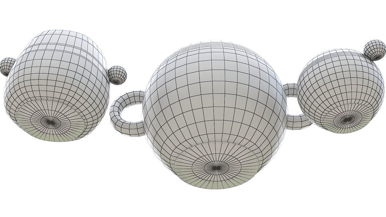 Prehispanic tea set 3D model_8