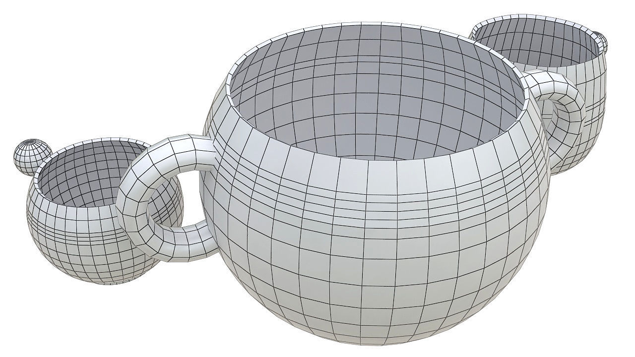 Prehispanic tea set 3D model_7