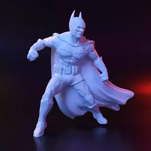 Batman stl figurine in action