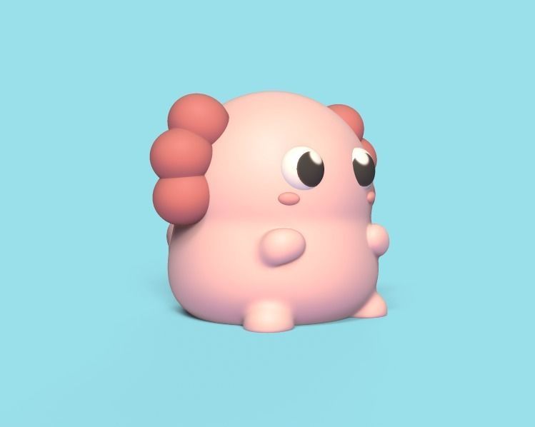 Baby Axolotl 3D print model_1