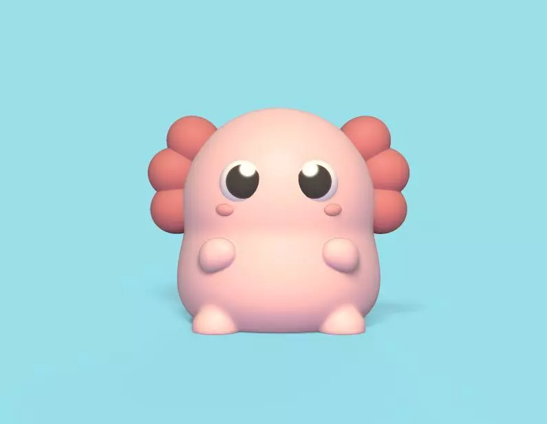 Baby Axolotl 3D print model_0
