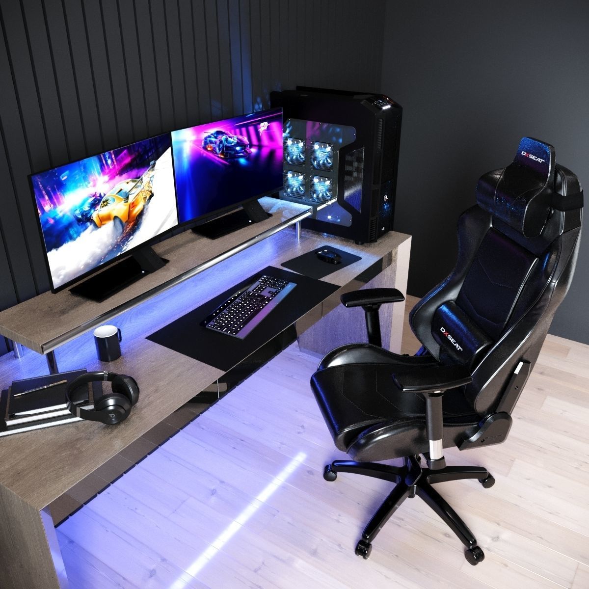 Gaming furniture set Free 3D model_3