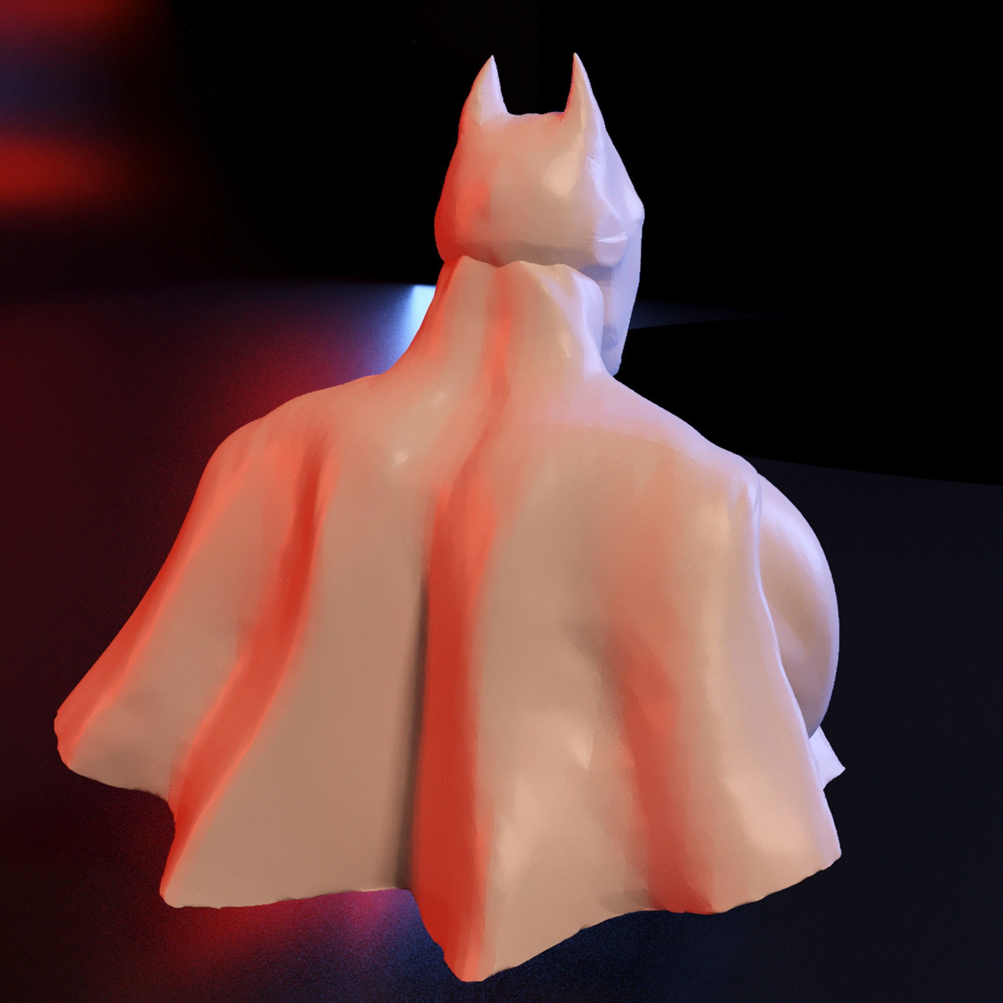 Batman bust stl 3D print model_3