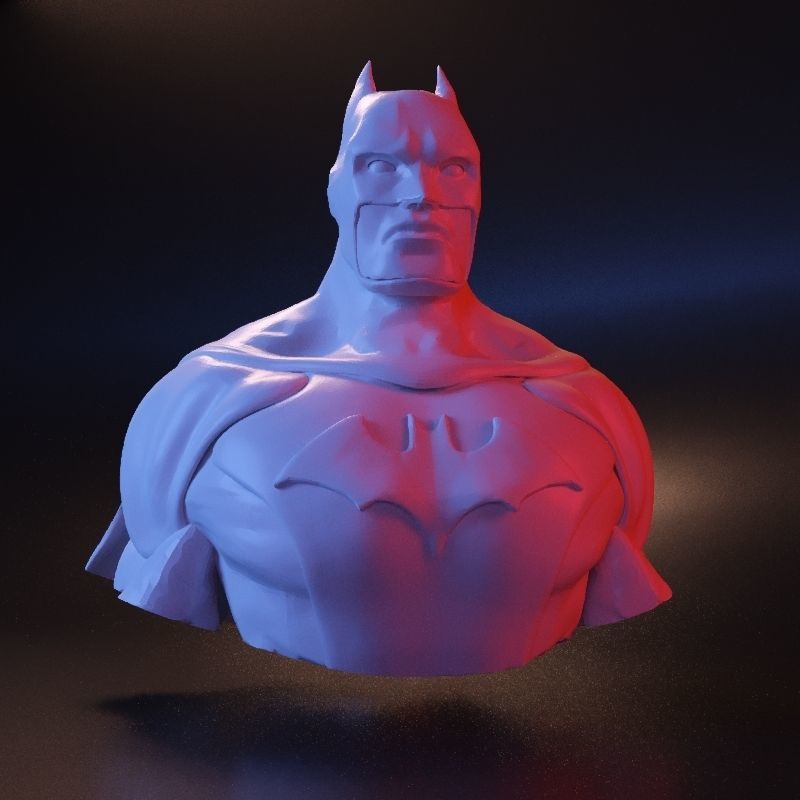 Batman bust stl 3D print model_7