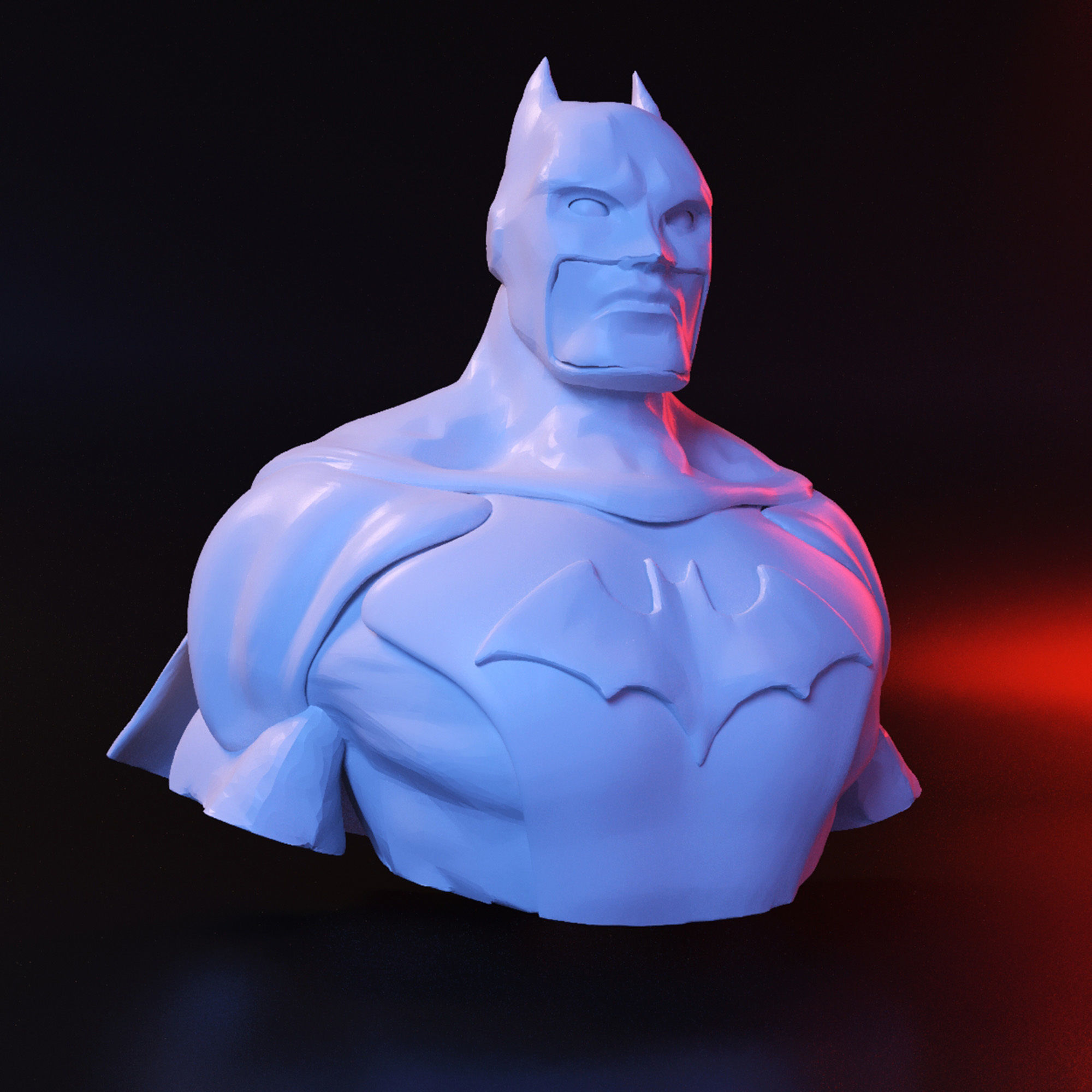 Batman bust stl 3D print model_1