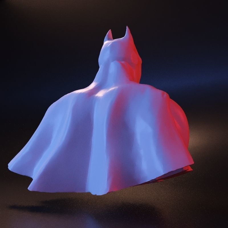 Batman bust stl 3D print model_11