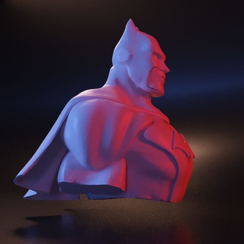 Batman bust stl 3D print model_5