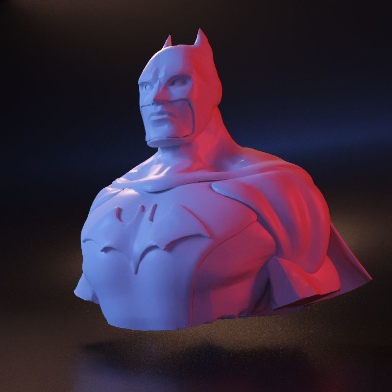 Batman bust stl 3D print model_6