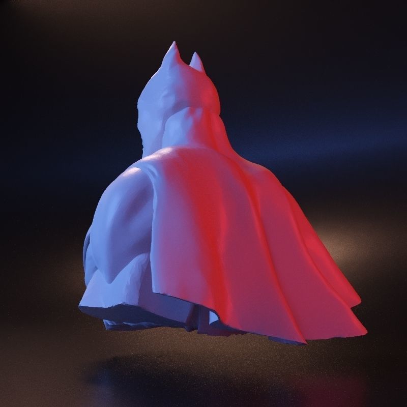 Batman bust stl 3D print model_8