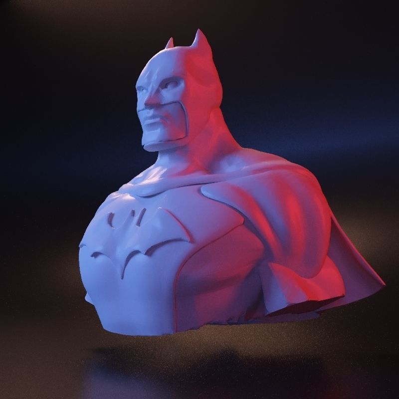Batman bust stl 3D print model_9