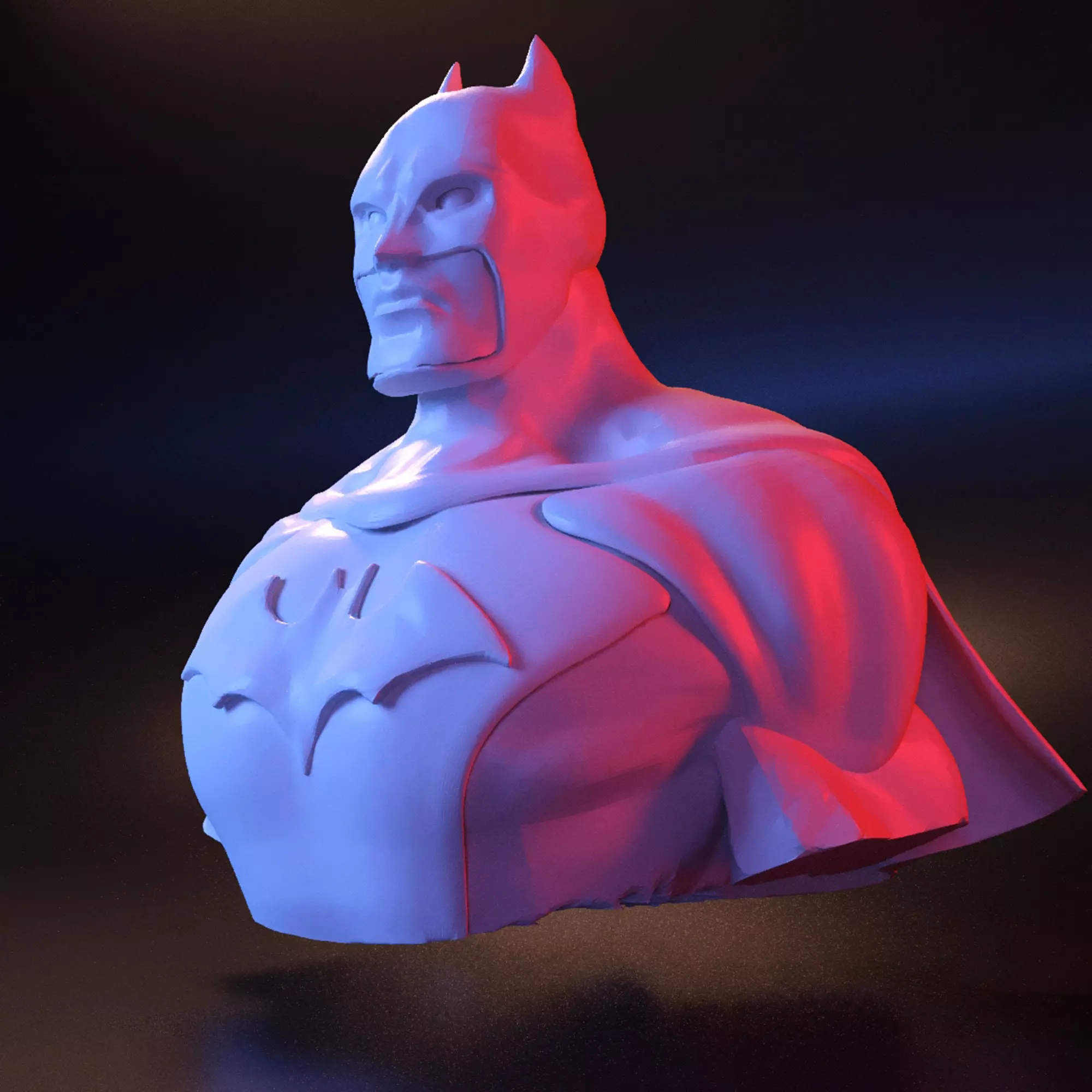 Batman bust stl 3D print model_0