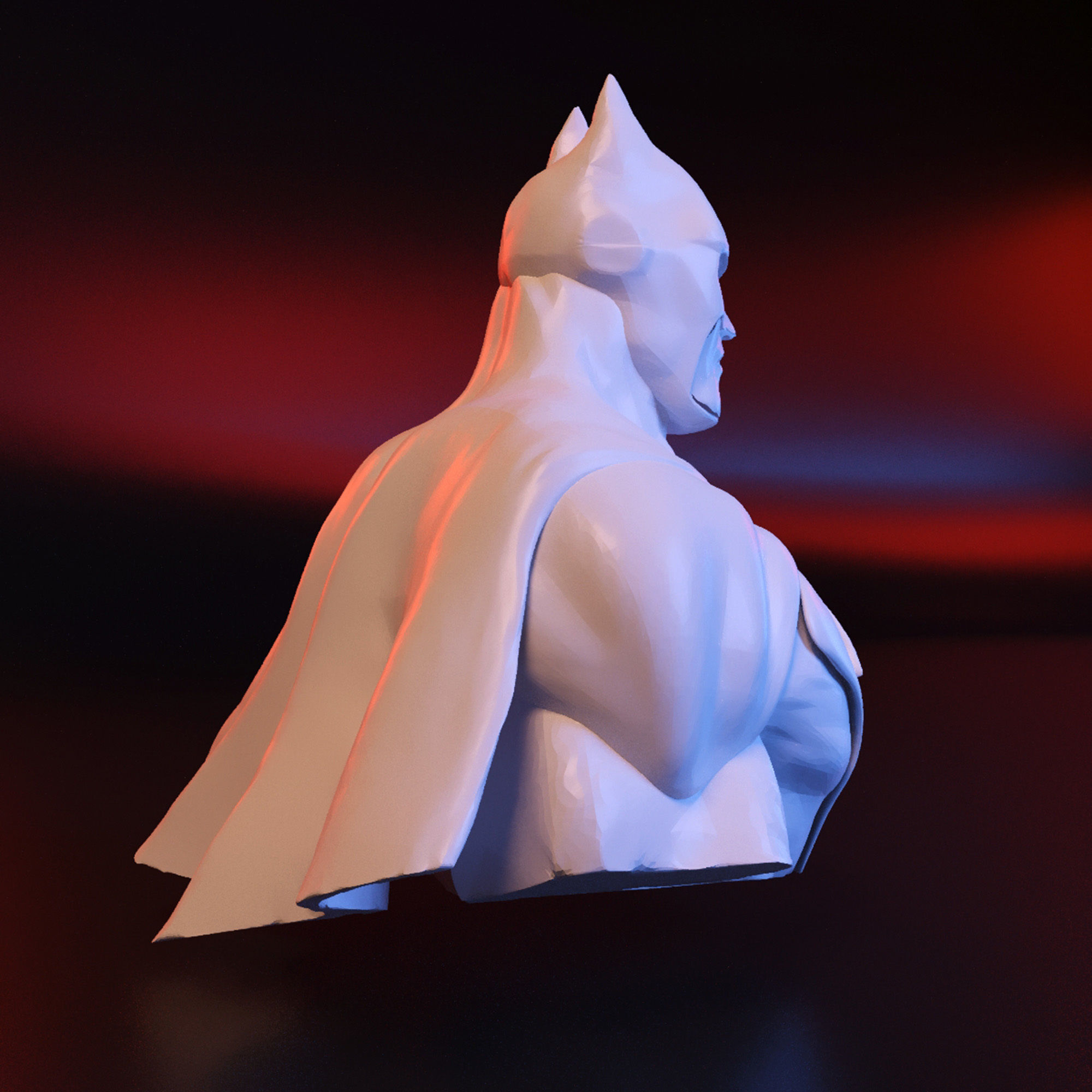 Batman bust stl 3D print model_2