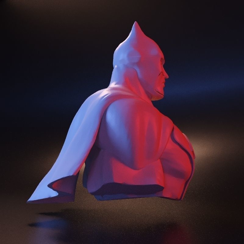 Batman bust stl 3D print model_10