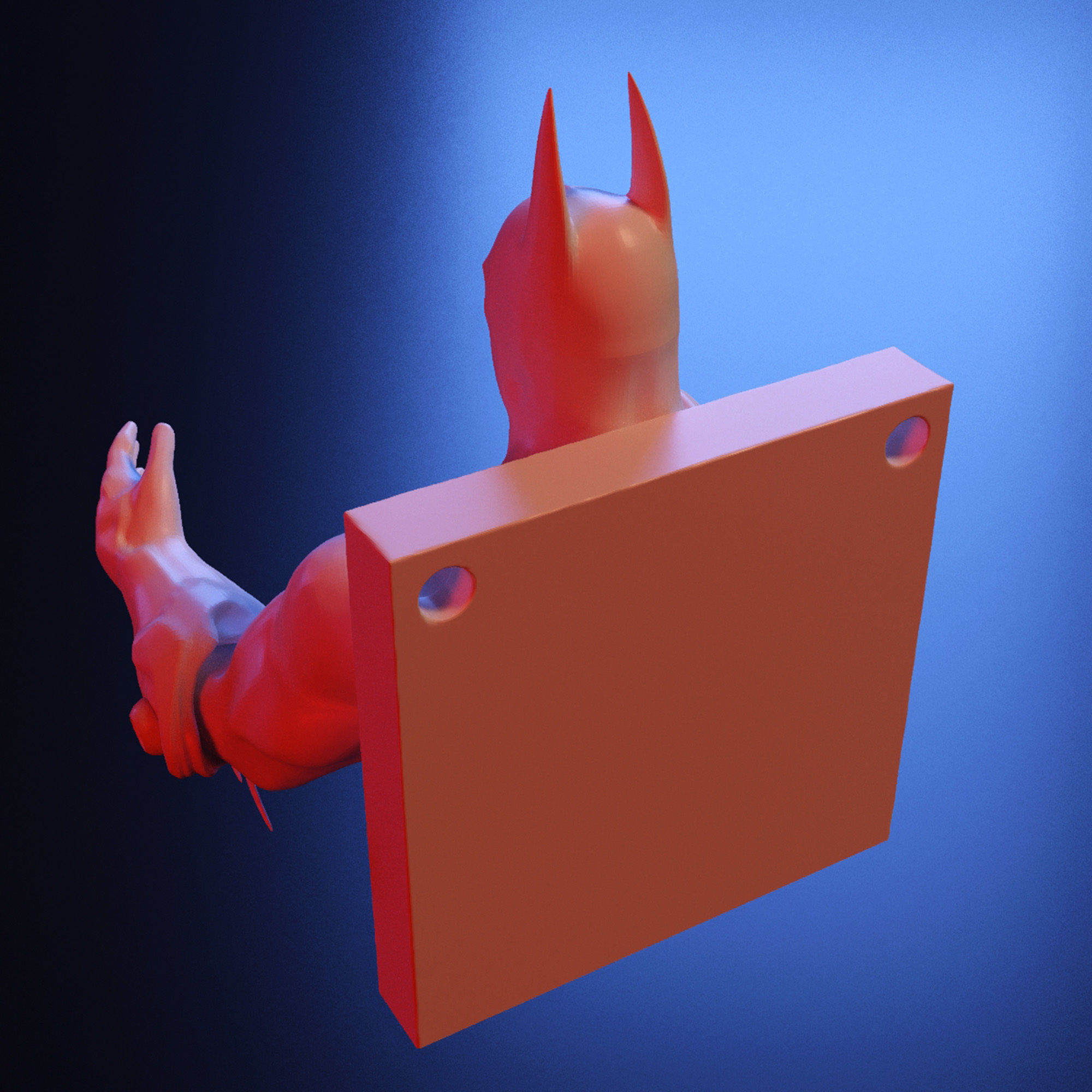 Batman hanger stl 3D print model_4