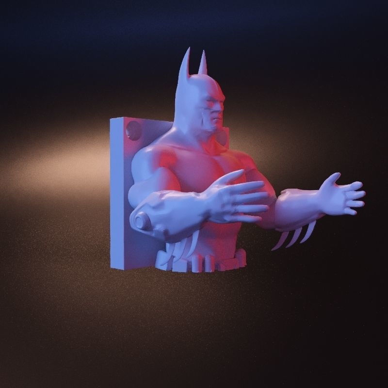 Batman hanger stl 3D print model_6