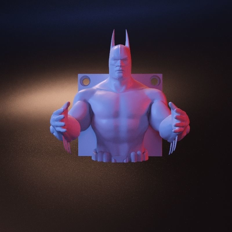 Batman hanger stl 3D print model_5