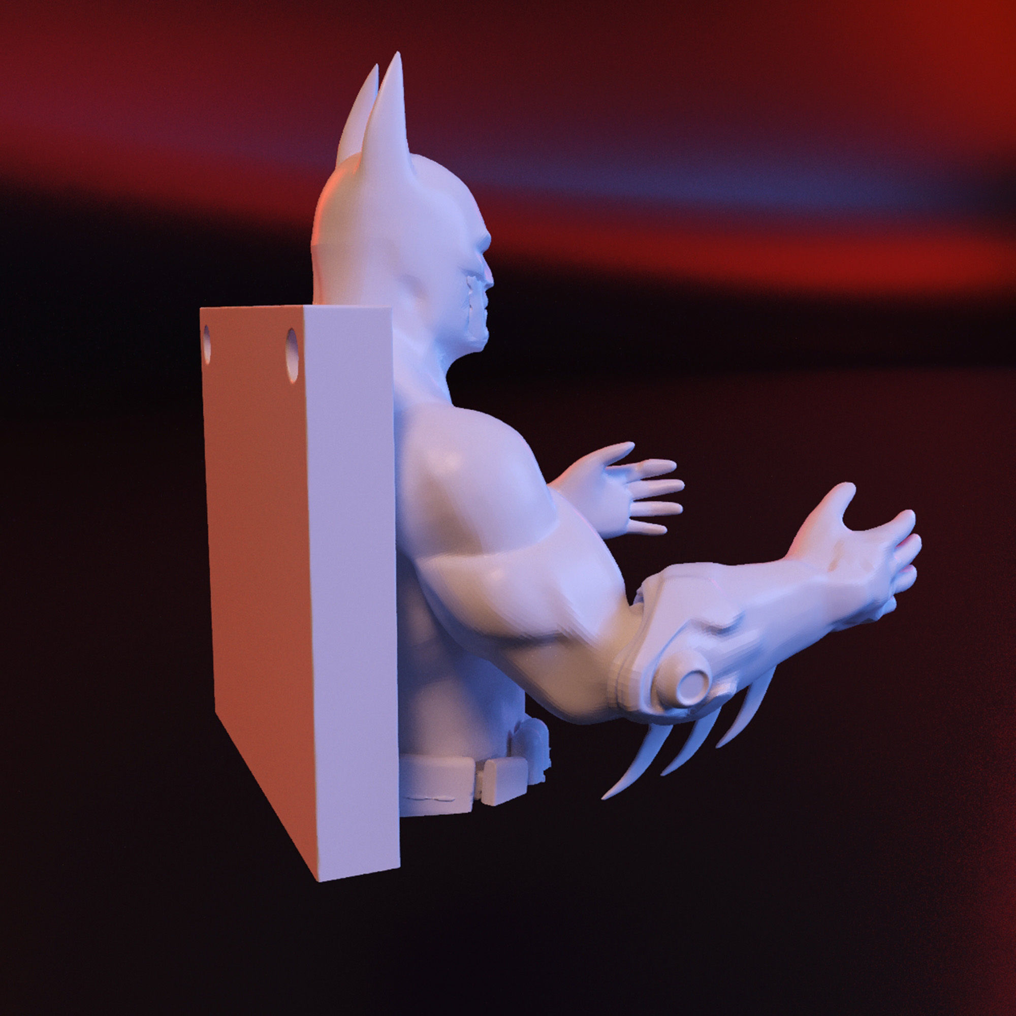 Batman hanger stl 3D print model_2