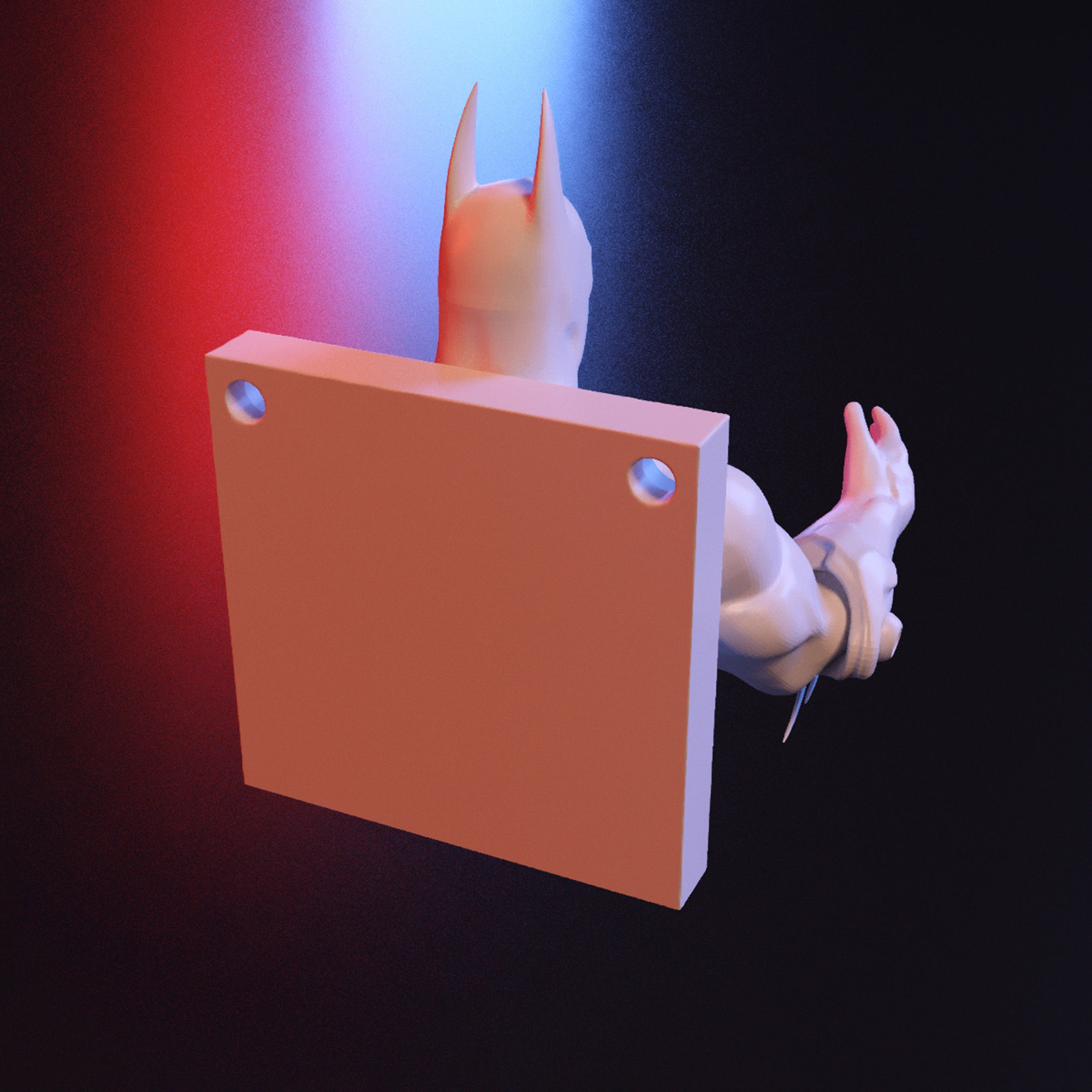 Batman hanger stl 3D print model_3