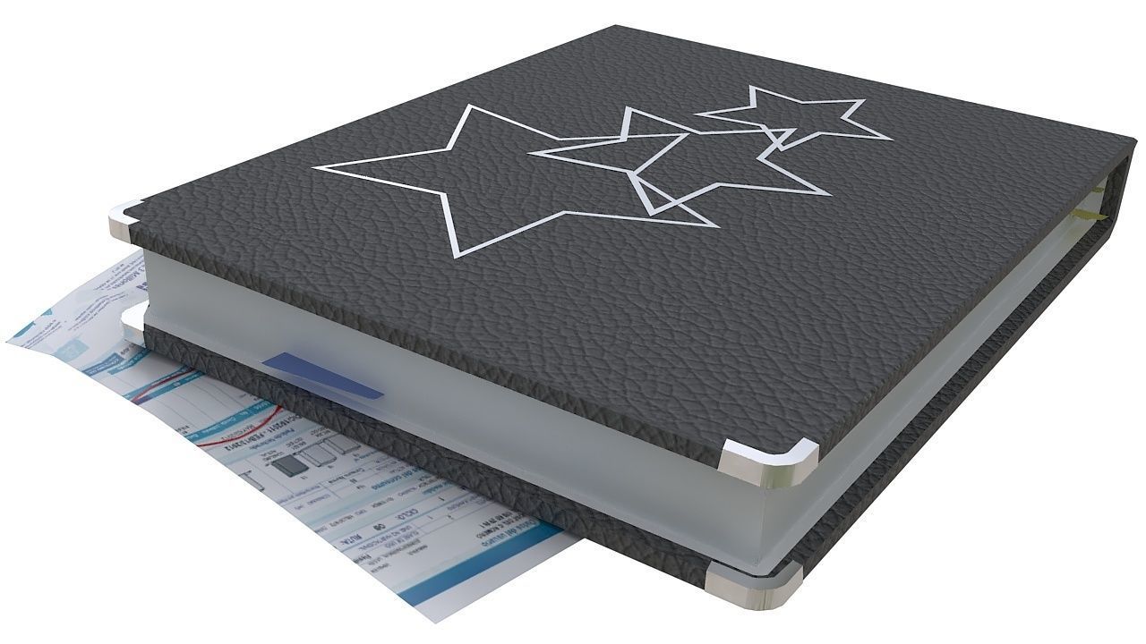 Planner agenda book 3D model_3