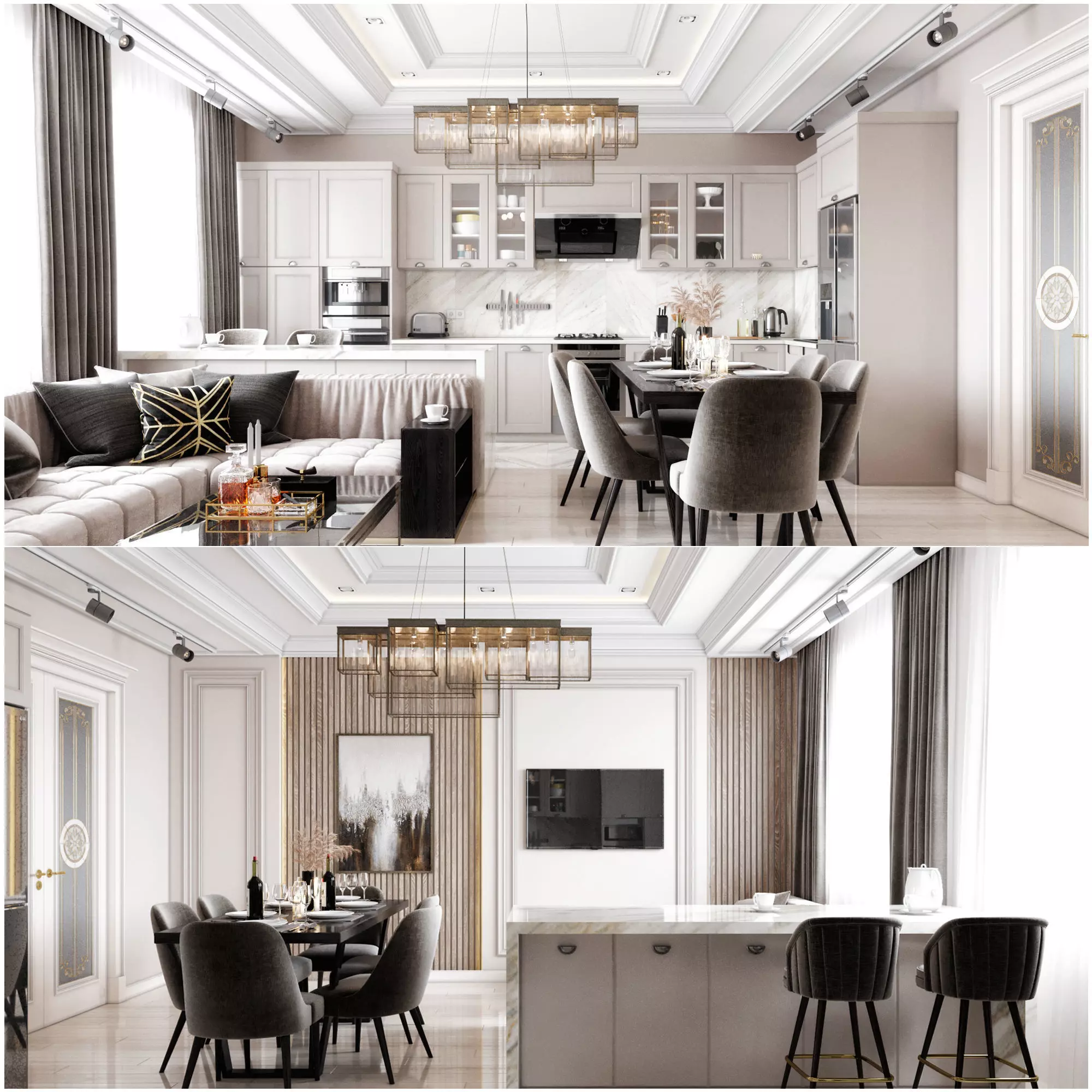 Kitchen interior design 3D model | CGTrader