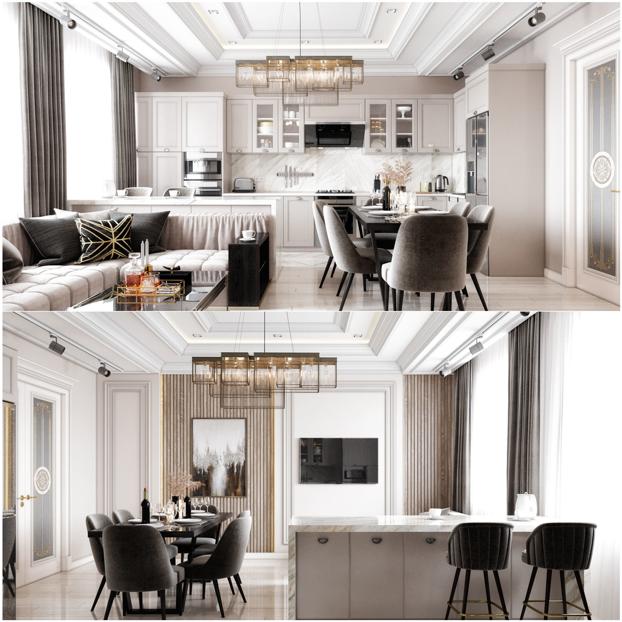 Kitchen interior design 3D model | CGTrader