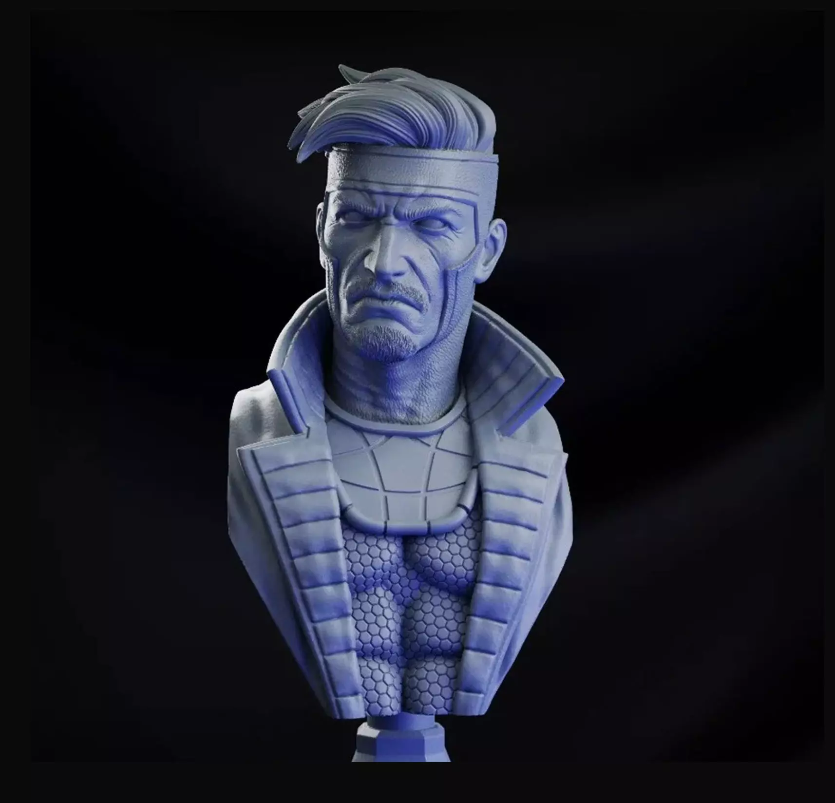 GAMBIT X- MEN BUST  3D print model_0