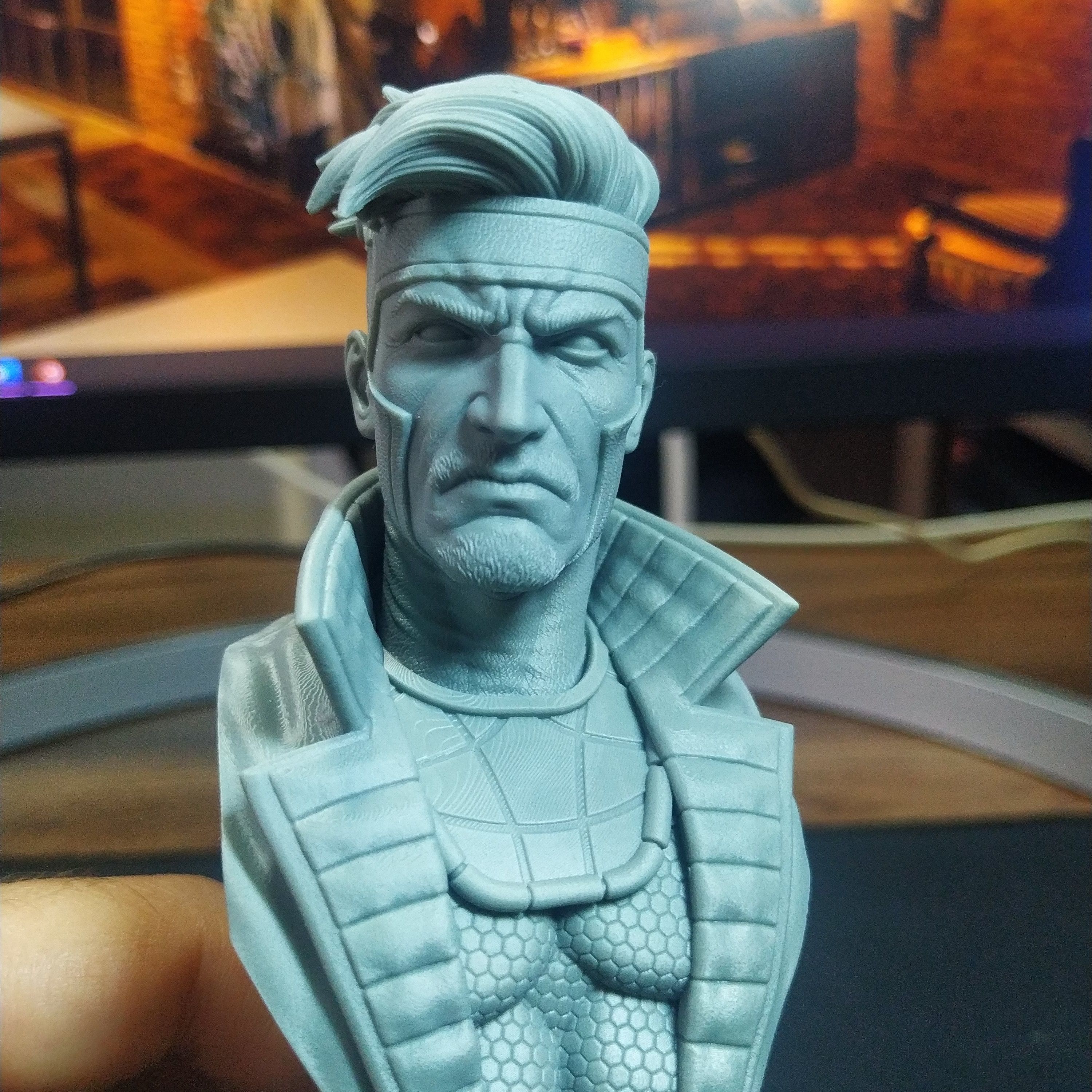 GAMBIT X- MEN BUST  3D print model_9