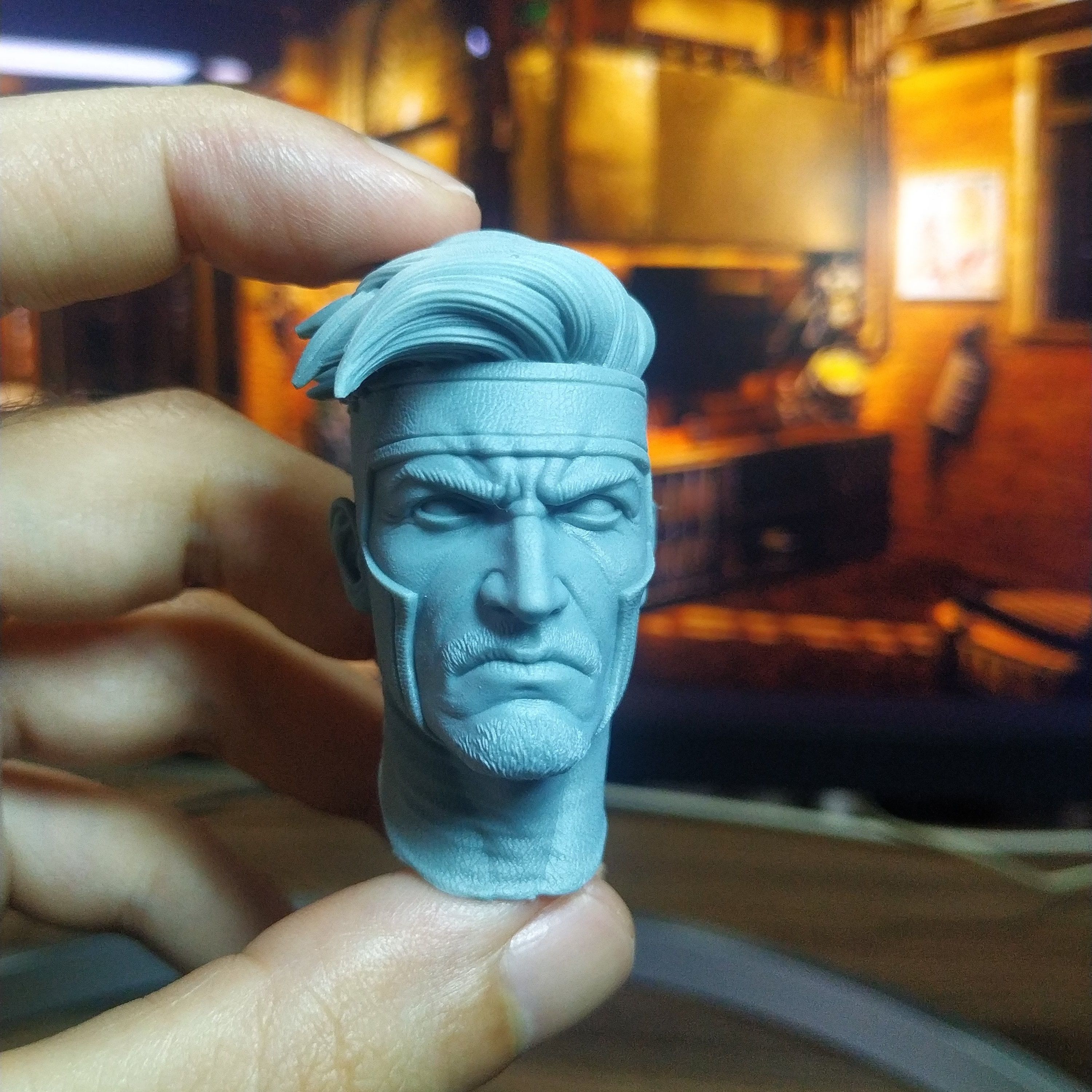 GAMBIT X- MEN BUST  3D print model_5