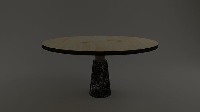 table round with base Free 3D model