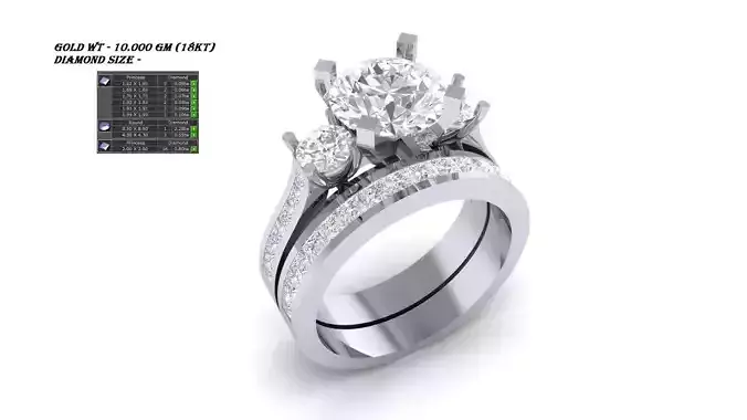 solitare ring with bend