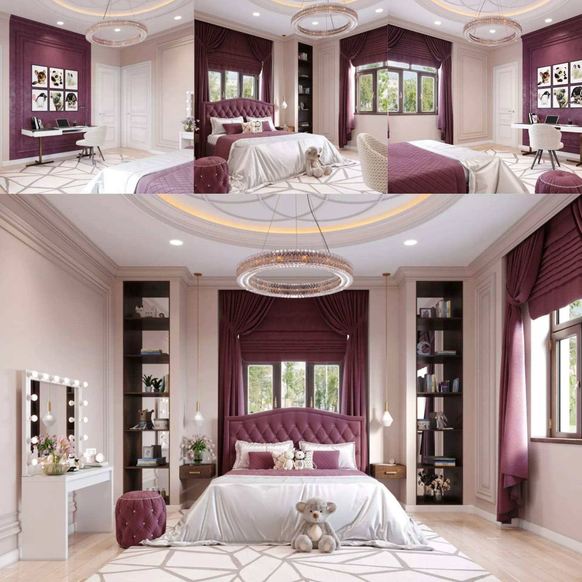 Bedroom interior design 3D model_0