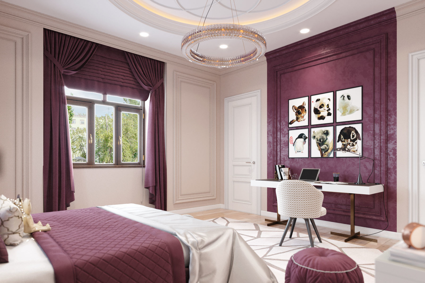 Bedroom interior design 3D model_4