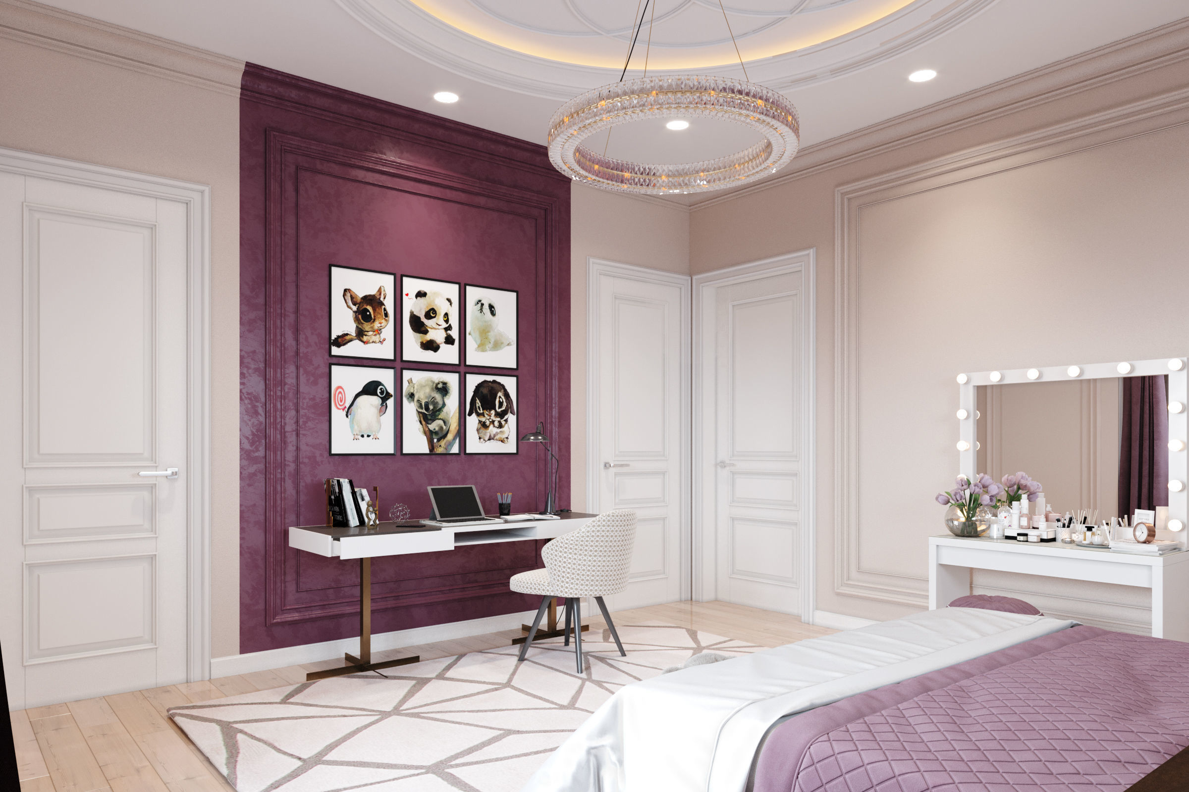 Bedroom interior design 3D model_2