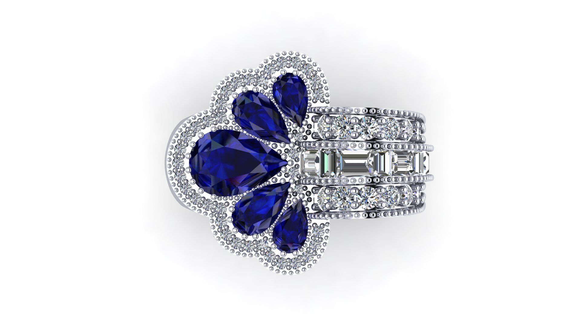 coktail ring 3D print model_1