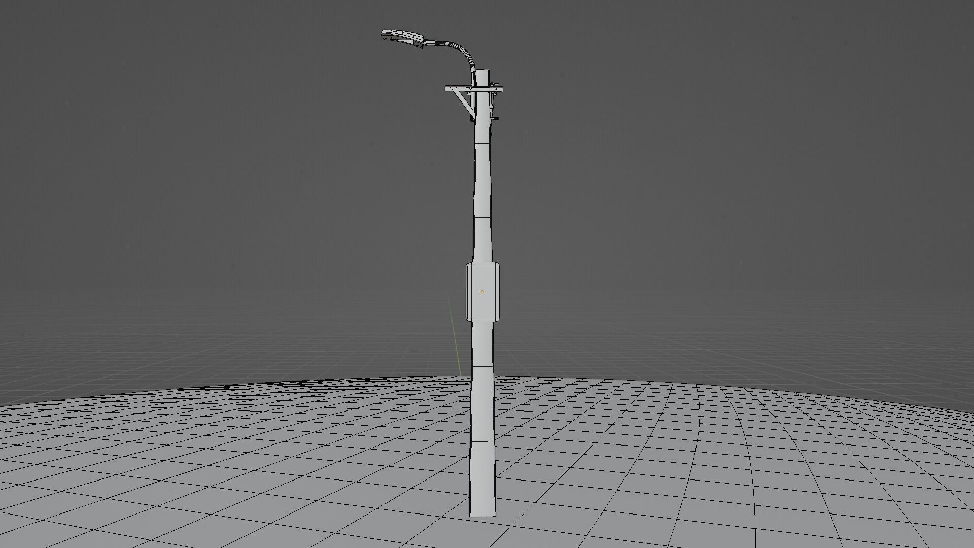 Concrete street lamp Low-poly 3D model_46