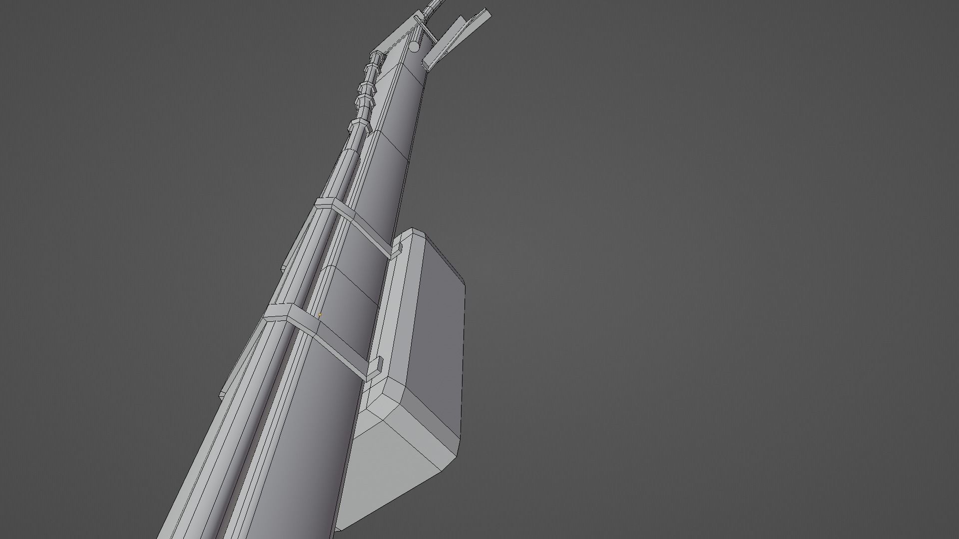 Concrete street lamp Low-poly 3D model_52