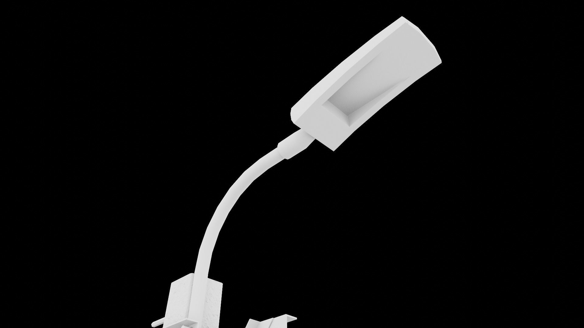 Concrete street lamp Low-poly 3D model_23