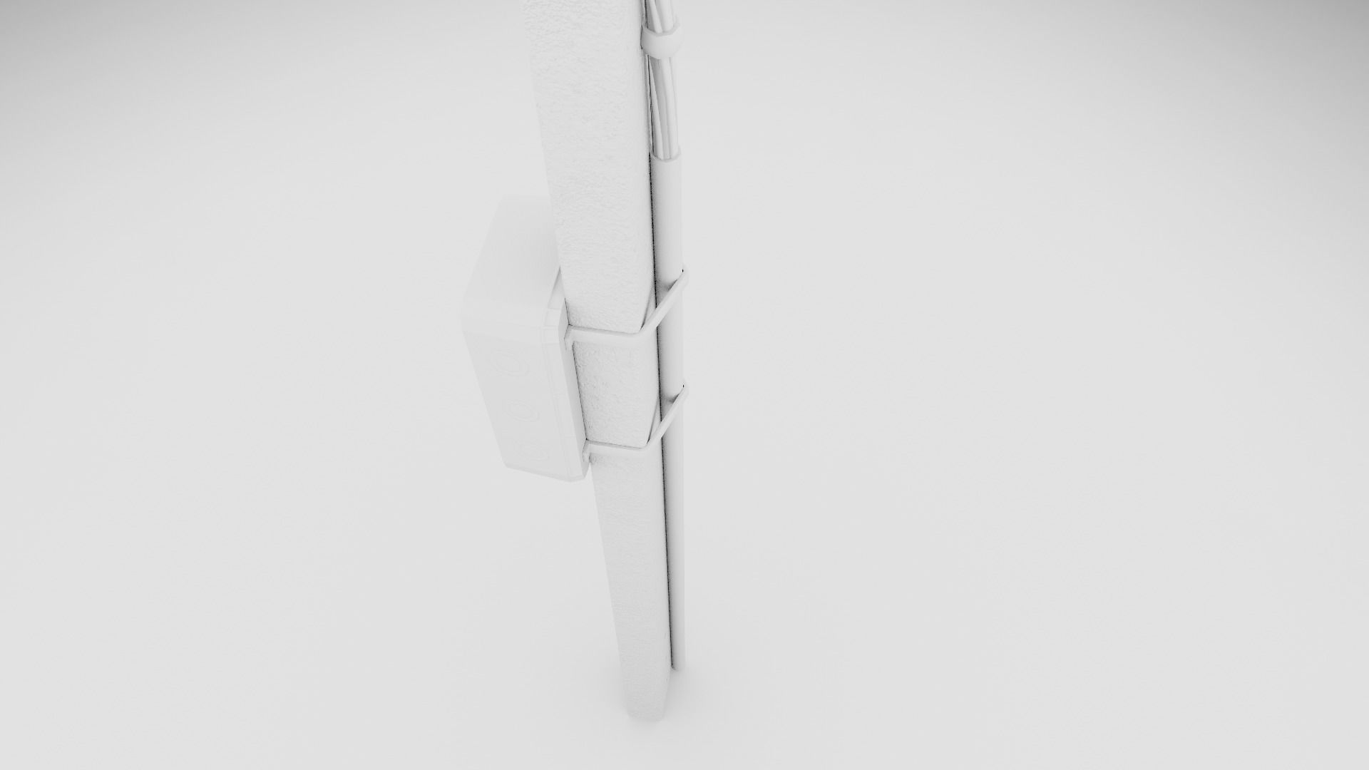 Concrete street lamp Low-poly 3D model_29