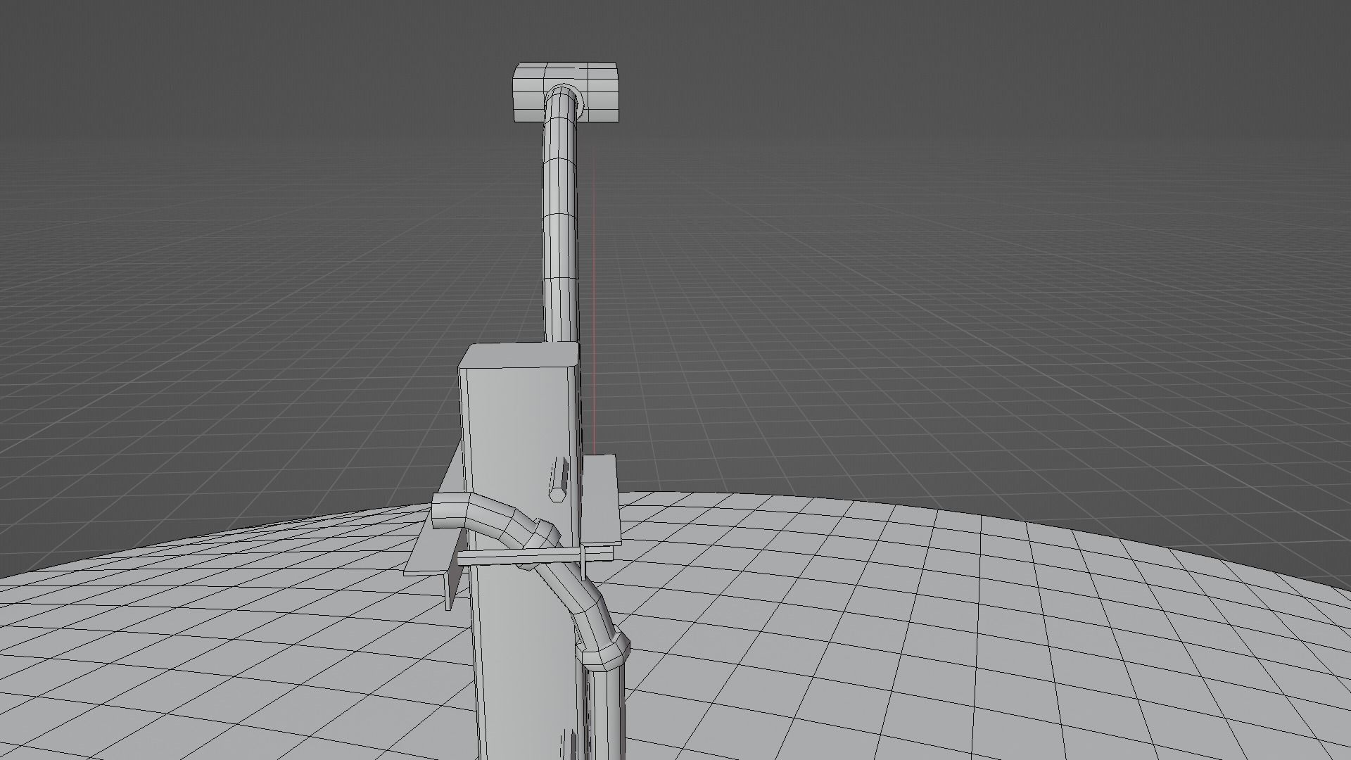 Concrete street lamp Low-poly 3D model_56