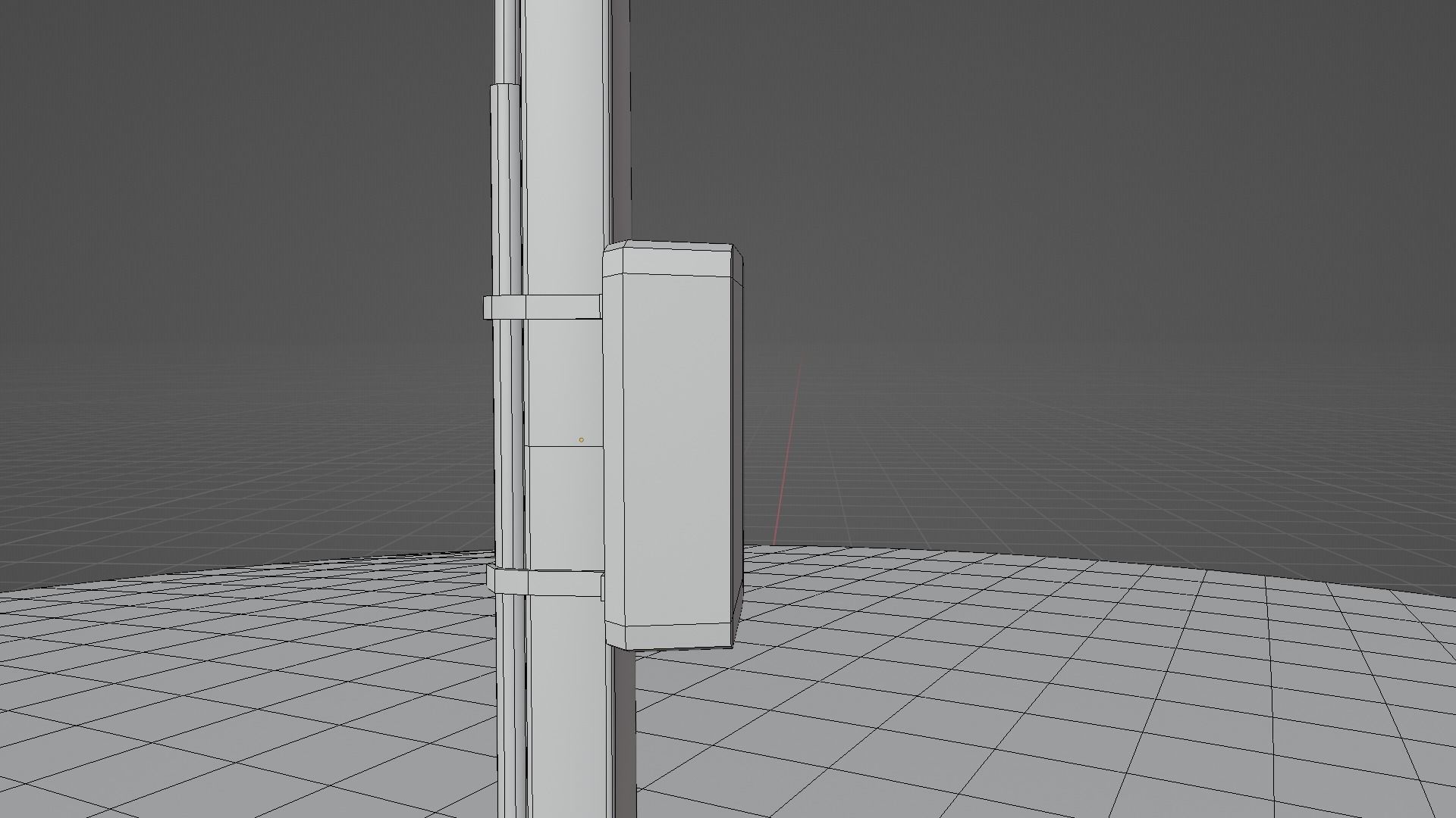 Concrete street lamp Low-poly 3D model_54