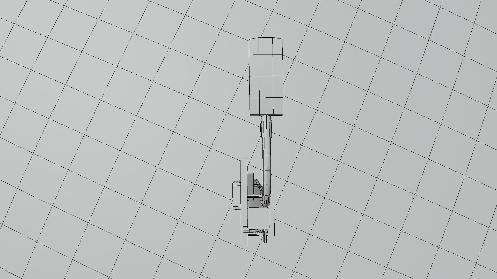 Concrete street lamp Low-poly 3D model_48