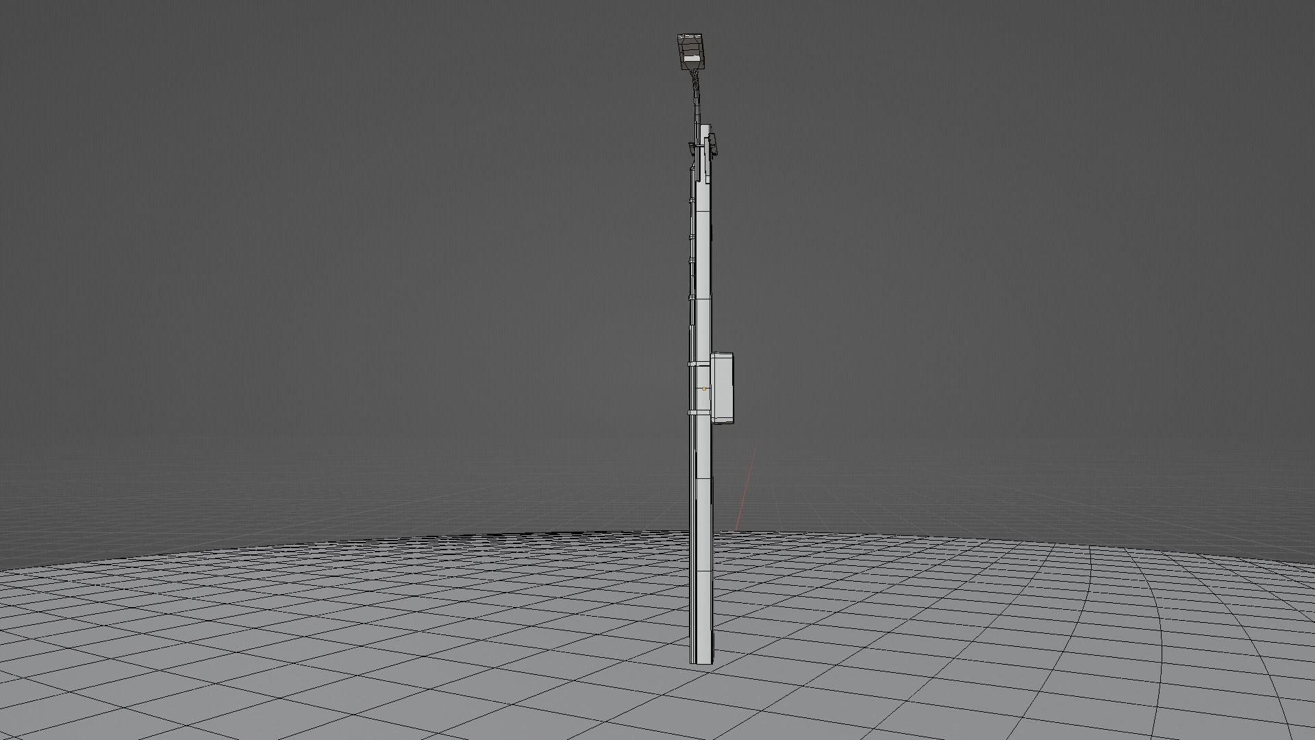 Concrete street lamp Low-poly 3D model_45