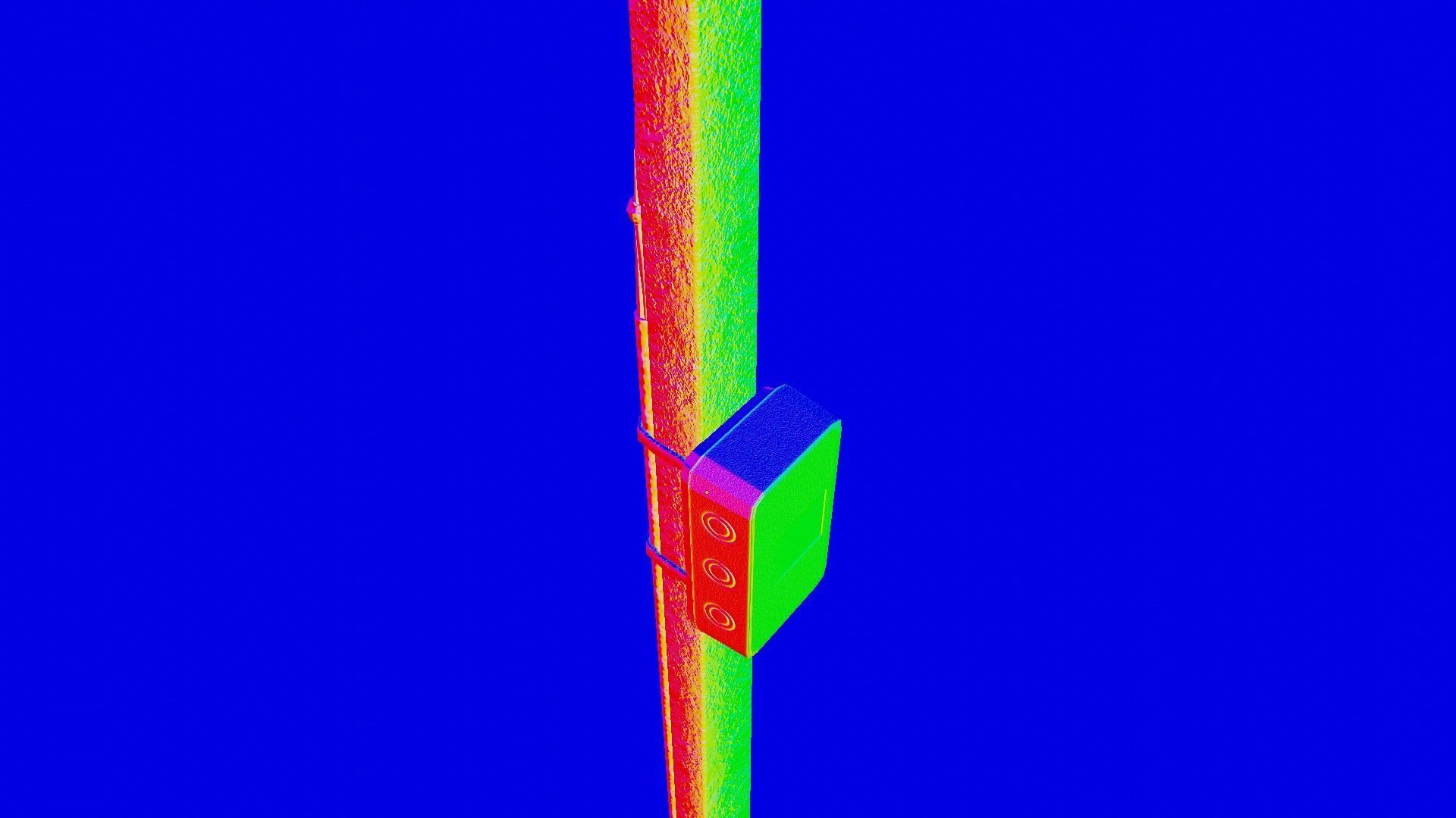 Concrete street lamp Low-poly 3D model_41